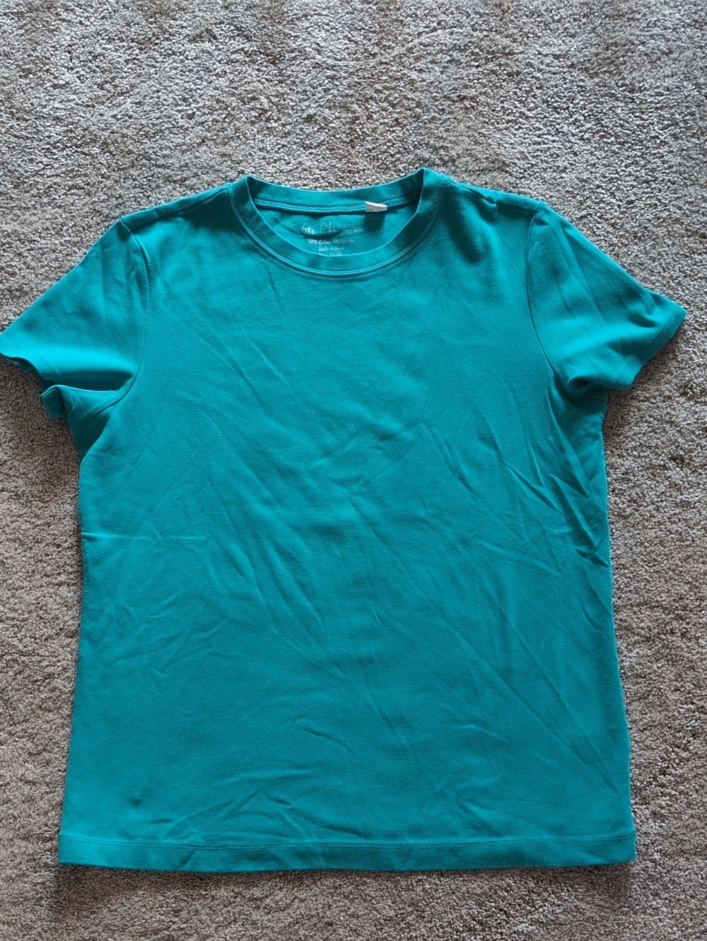 NWOT By Chico's Teal Blue Short Sleeve Tshirt Size 2 (Large)